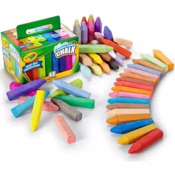 Crayola: Lemosható aszfaltkréta 48 db-os készlet dobozban