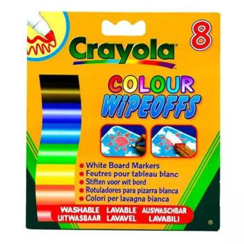 Crayola: Lemosható vastag filctoll készlet fehér táblára - 8 db-os kép