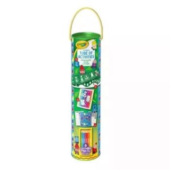 Crayola: Mesebeli óriás foglalkoztató henger - Írószer mintás, zöld, 44 cm kép