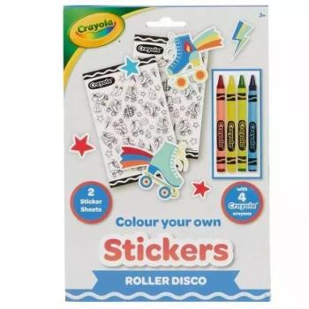 Crayola: Színezhető matricakészlet zsírkrétával - Roller Disco kép