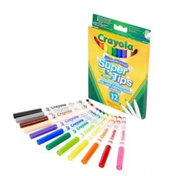 Crayola: Vékony hegyű lemosható filctoll csomag - 12 db-os kép