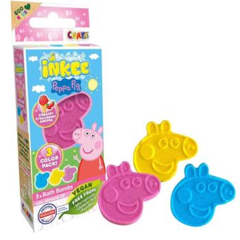 Craze Inkee: Vegán fürdő bomba forma - Peppa Malac eper aromával 3db-os kép