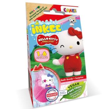 Craze Inkee: Vegán fürdőgolyó csomag gyűjthető Hello Kitty figurával - Dinnye aromával kép