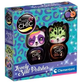 Crazy Chic: Lovely Nail körömlakk állatfigurás ecsetfejjel 2db-os szett - Clementoni kép