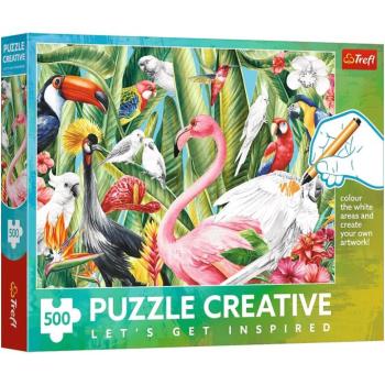 Creative Paradicsommadarak 500db-os színezhető puzzle - Trefl kép
