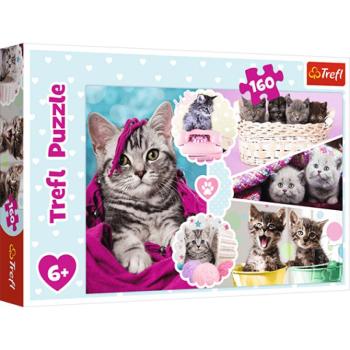 Cuki cicák puzzle 160db-os - Trefl kép