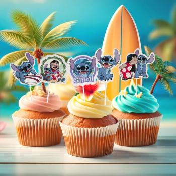 Cupcake díszek - Stitch 16 db kép