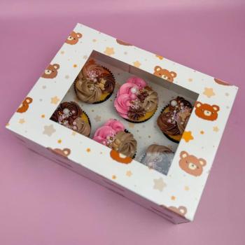Cupcake doboz - Mackók 2 db kép