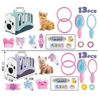 Cute Pet cicás kisállathordozó játékszett kétféle változatban kép