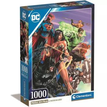 DC Comics: Az igazság ligája 1000db-os Compact puzzle 50x70cm - Clementoni kép