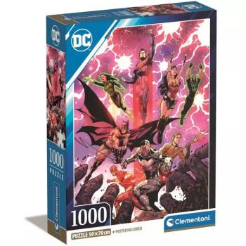 DC Comics: Az igazság ligája képregény 1000db-os Compact puzzle 50x70cm - Clementoni kép