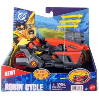 DC Robin akciófigura motorral és kilövő rakétákkal – Mattel kép