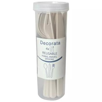 Decorata újrahasználható evőeszköz 12db-os szett kép