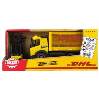 DHL Volvo teherautó targoncával - Dickie Toys kép