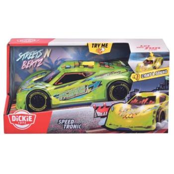 Streets Beatz: Speed Tronic neon zöld autó fénnyel és hanggal 20 cm - Dickie Toys kép