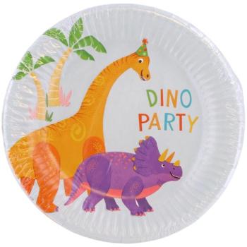 Dinó party 8db-os papírtányér szett 23cm-es kép