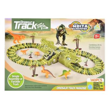 Dinópark játékszett kisautóval, dinoszauruszokkal 140db-os kép