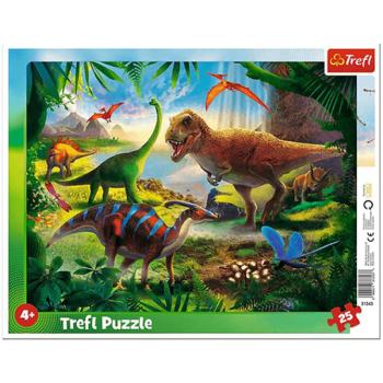 Dinoszauruszok 25 db-os keretes puzzle - Trefl kép