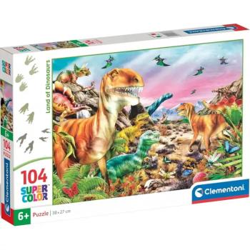 Dinoszauruszok földje 104db-os Supercolor puzzle - Clementoni kép
