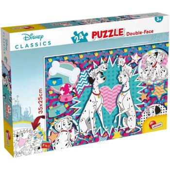Disney 101 kiskutya 2 az 1-ben 24db-os puzzle és színező 35x25cm - Lisciani kép