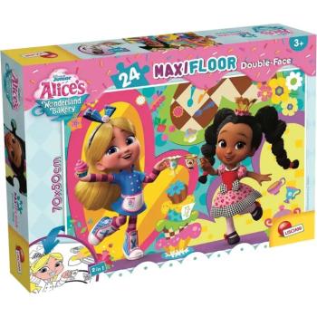 Disney Alice Csodaországban 2 az 1-ben maxi 24db-os puzzle és színező 70x50cm - Lisciani kép