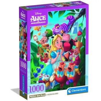 Disney - Alíz csodaországban 1000 db-os puzzle poszterrel - Clementoni kép
