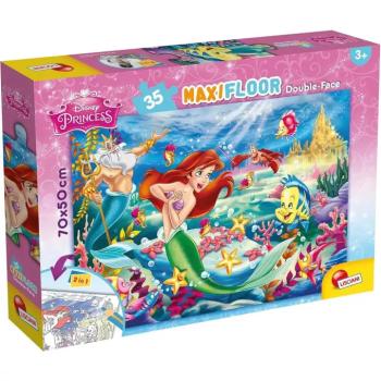 Disney Ariel 2 az 1-ben 35db-os maxi puzzle és színező 70x50cm - Lisciani kép
