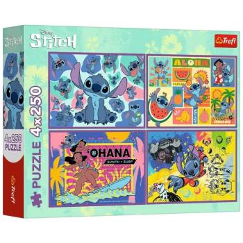 Disney: Csodálatos Stitch 4x250db-os puzzle - Trefl kép