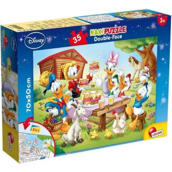 Disney Donald kacsa családja 2 az 1-ben maxi 35db-os puzzle és színező 70x50cm - Lisciani kép