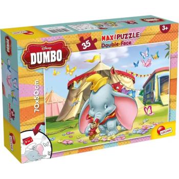 Disney Dumbo 2 az 1-ben 35db-os maxi puzzle és színező 70x50cm - Lisciani kép
