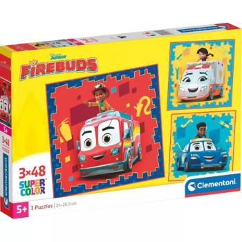 Disney Firebuds 3x48db-os Supercolor puzzle - Clementoni kép