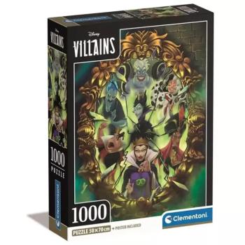 Disney - Gonoszok 1000 db-os puzzle poszterrel - Clementoni kép