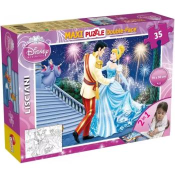 Disney Hamupipőke 2 az 1-ben 35db-os maxi puzzle és színező 70x50cm - Lisciani kép