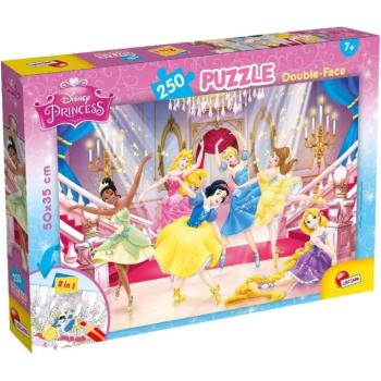 Disney Hercegnők 2 az 1-ben 250db-os puzzle és színező 50x35cm - Lisciani kép