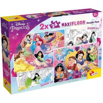 Disney Hercegnők 2 az 1-ben 2x24db-os maxi puzzle és színező - Lisciani kép