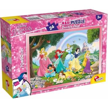 Disney Hercegnők 2 az 1-ben maxi 24db-os puzzle és színező 70x50cm - Lisciani kép