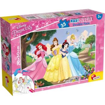 Disney Hercegnők 2 az 1-ben maxi 35db-os puzzle és színező 70x50cm - Lisciani kép