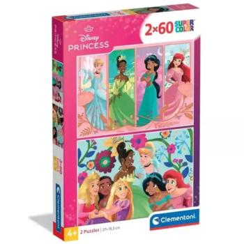 Disney Hercegnők 2x60db-os Supercolor puzzle - Clementoni kép
