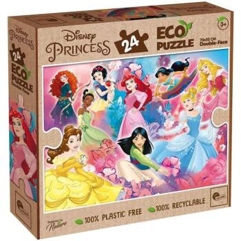 Disney hercegnők a csapat 2 az 1-ben 24db-os Eco maxi puzzle és színező 70x50cm - Lisciani kép