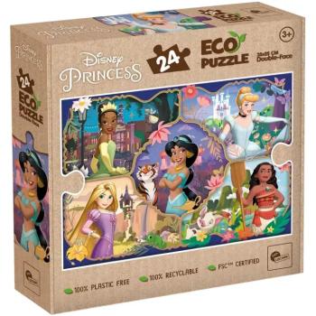 Disney hercegnők és állataik 2 az 1-ben 24db-os Eco mini puzzle és színező 35x25cm - Lisciani kép