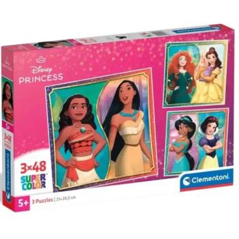 Disney Hercegnők Supercolor 3x48db-os puzzle - Clementoni kép