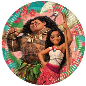 Disney Hercegnők Vaiana 2 papírtányér 8db-os szett 20cm