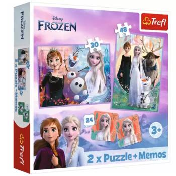 Disney: Jégvarázs 2.- Hercegnők a földjükön puzzle és memóriakártya 2 az 1-ben szett - Trefl kép