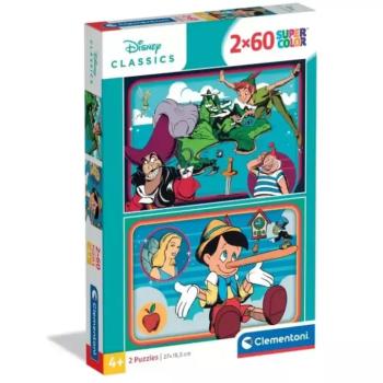 Disney klasszisok 2x60db-os Supercolor puzzle - Clementoni kép
