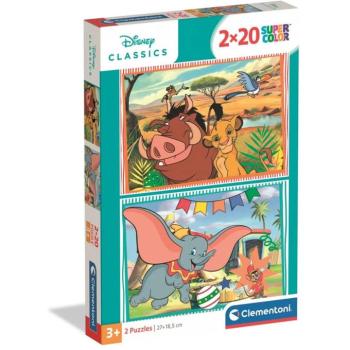 Disney Klasszisok Oroszlánkirály és Dumbo 2x20db-os Supercolor puzzle - Clementoni kép
