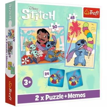 Disney Lilo&Stitch puzzle és memóriakártya 2 az 1-ben szett - Trefl kép