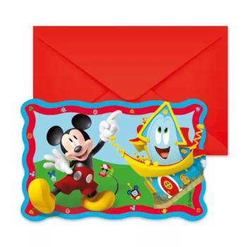 Disney Mickey egeres party meghívó 6db-os szett kép
