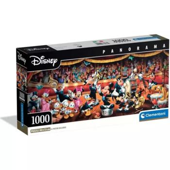 Disney – Mickey és barátai zenekarban 1000db-os panoráma puzzle poszetrrel - Clementoni kép