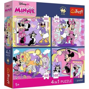 Disney Minnie egér - 4 x 88 db-os Premium Plus Kids puzzle - Trefl kép