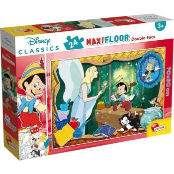 Disney Pinokkió 2 az 1-ben maxi 24db-os puzzle és színező 70x50cm - Lisciani kép